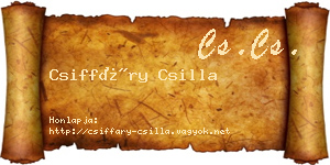 Csiffáry Csilla névjegykártya